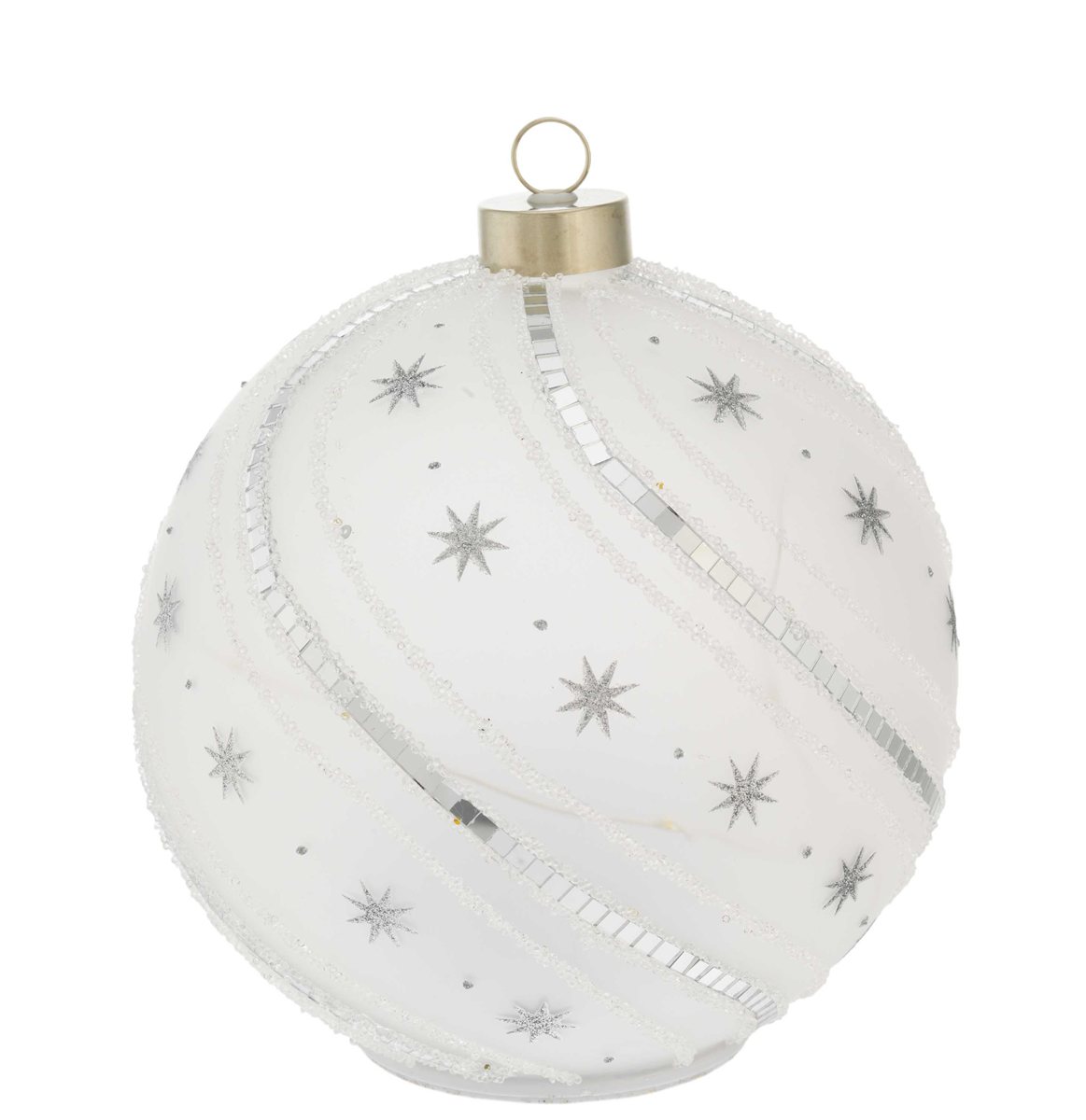Sfera d. 18 girevole con led argento
